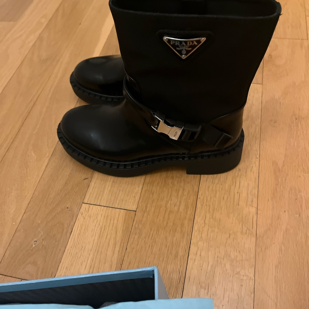 Prada Black Leather Boots